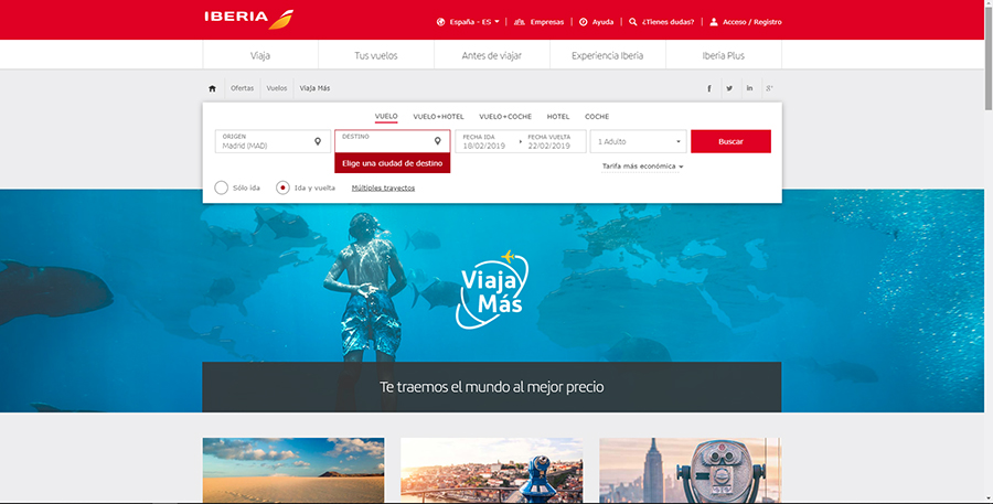 Con Iberia de rebajas